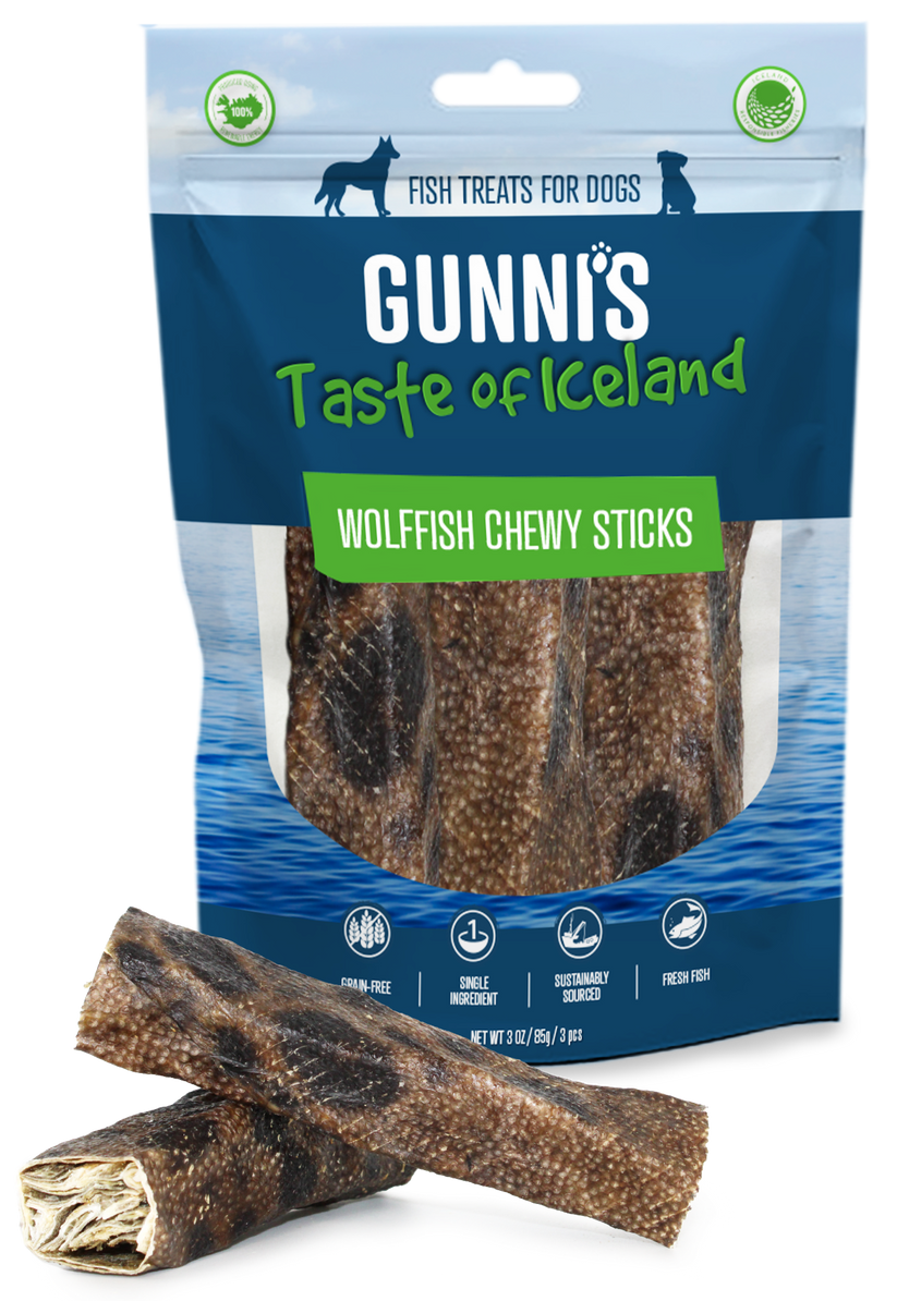 Gunni's Pet Wolf Fish Chewy Sticks 3pk