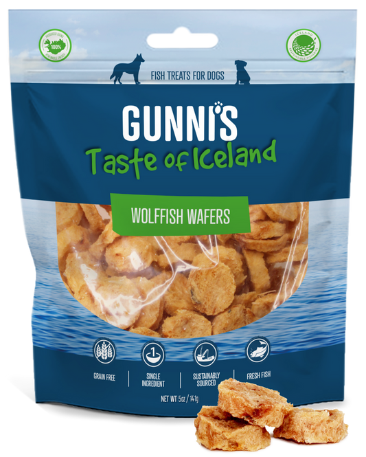 Gunni's Pet Wolf Fish Dog Wafers 5 oz