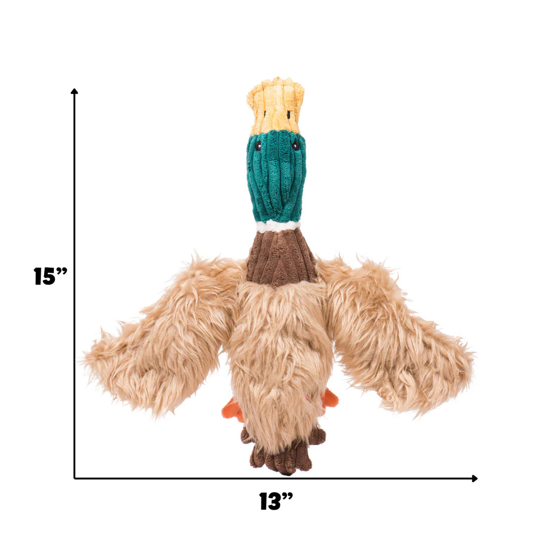HuggleHounds X-Brace Drake Duck Dog Toy
