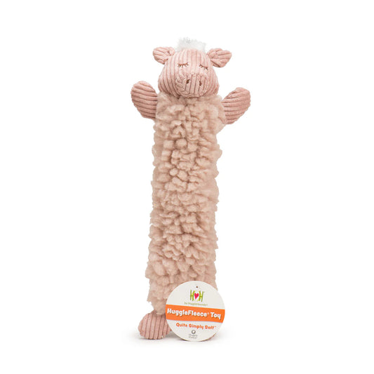 HuggleHounds Fluffer Long & Lovelie Penelope Pig Plush Dog Toy