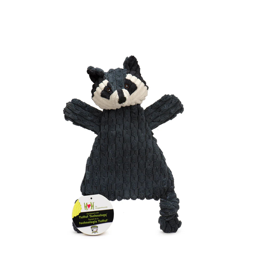 HuggleHounds HuggleFlatties Reggie Raccoon Dog Toy