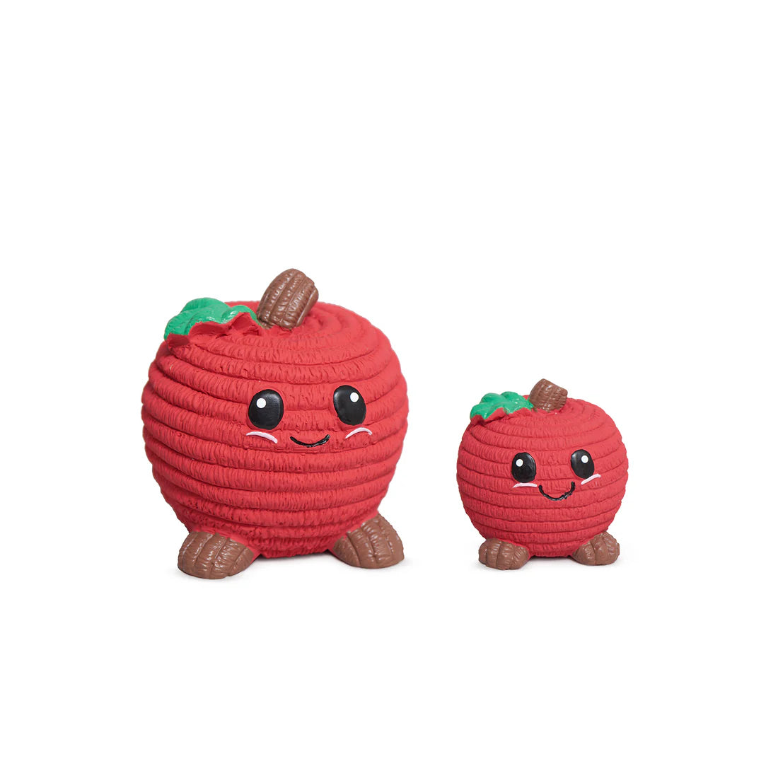 HuggleHounds Foodies Sweet Cheeks Apple Ruff Tex Latex Ball Dog Toy