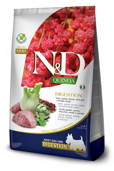 Farmina N&D Digestion Dog Quinoa Lamb Mini Adult Dog Food 5.5lb