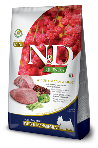 Farmina N&D Quinoa Weight Management Lamb Mini Adult Dog Food 5.5lb