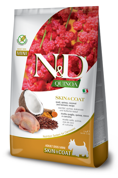 Farmina N&D Dog Quinoa Skin & Coat Quail Mini Adult Dog Food 5.5lb