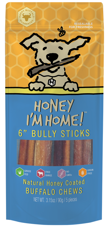 Honey I'm Home Bully Stick 6" 5-pack