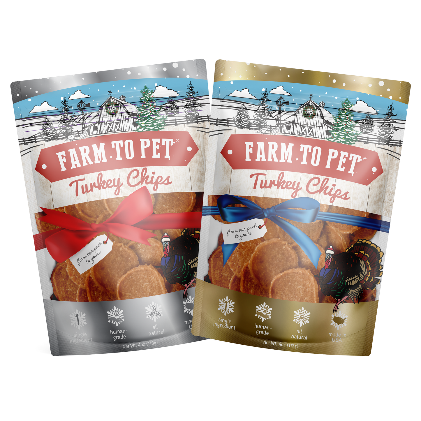 Farm to Pet Holiday Turkey Chips Dog Treats