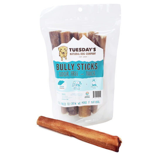 Natural Dog Thick Odor Free 6" Bully Stick 8oz