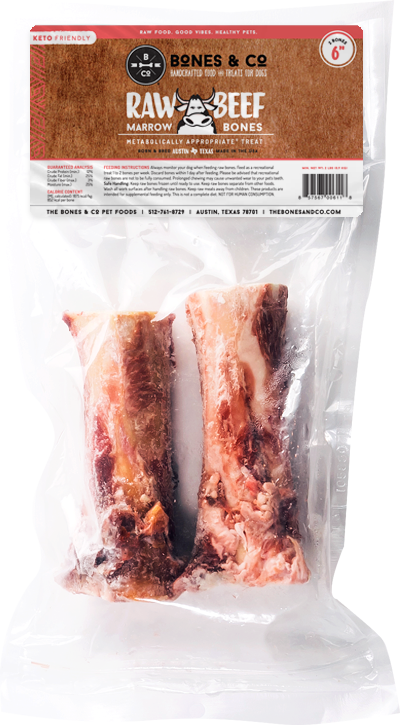 Bones N Co Raw Marrow Beef Bones 2-pack