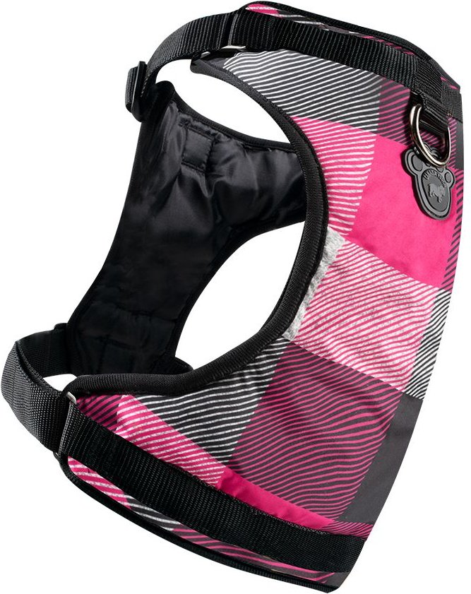 Canada Pooch No-Pull Harness Pink Plaid L