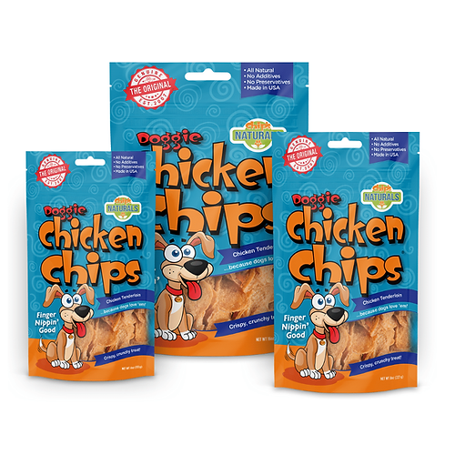 Chip's Naturals Doggie Chicken Chips S 4-oz