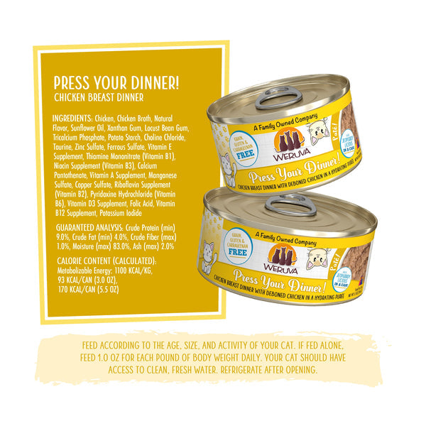 Weruva Cat Can Pate 3 Oz Press Your Dinner