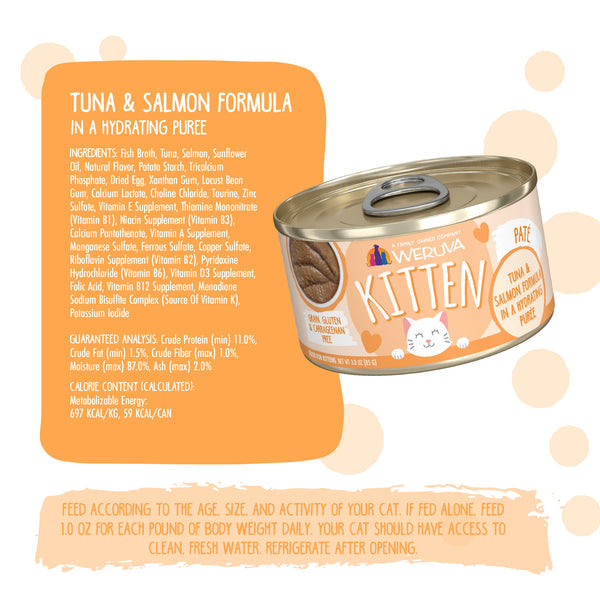 Weruva Kitten Tuna & Salmon Puree 3 oz