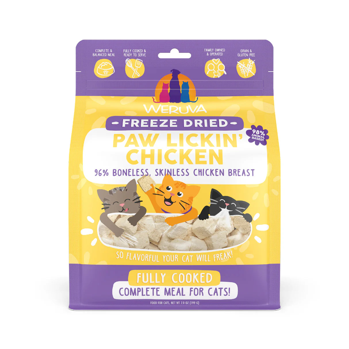 Weruva Paw Lickin Chicken Freeze Dried Cat Food