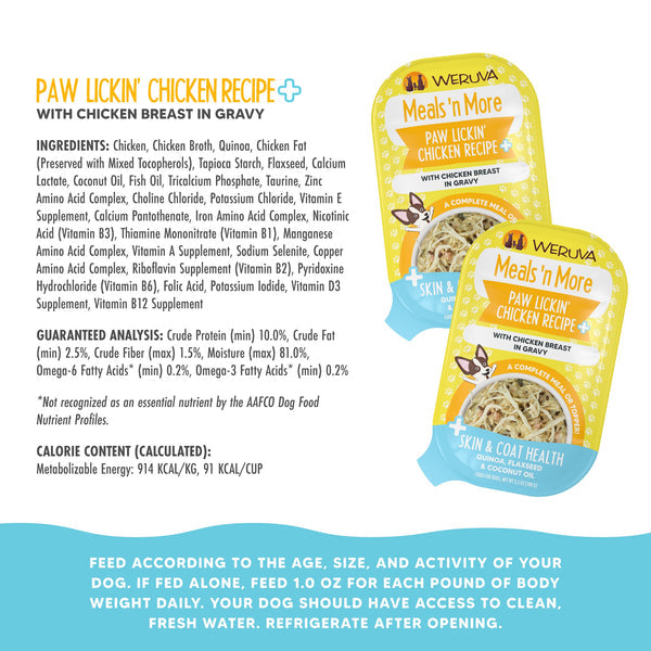 Weruva Paw Lickin' Chicken Recipe Plus Dog Food 3oz