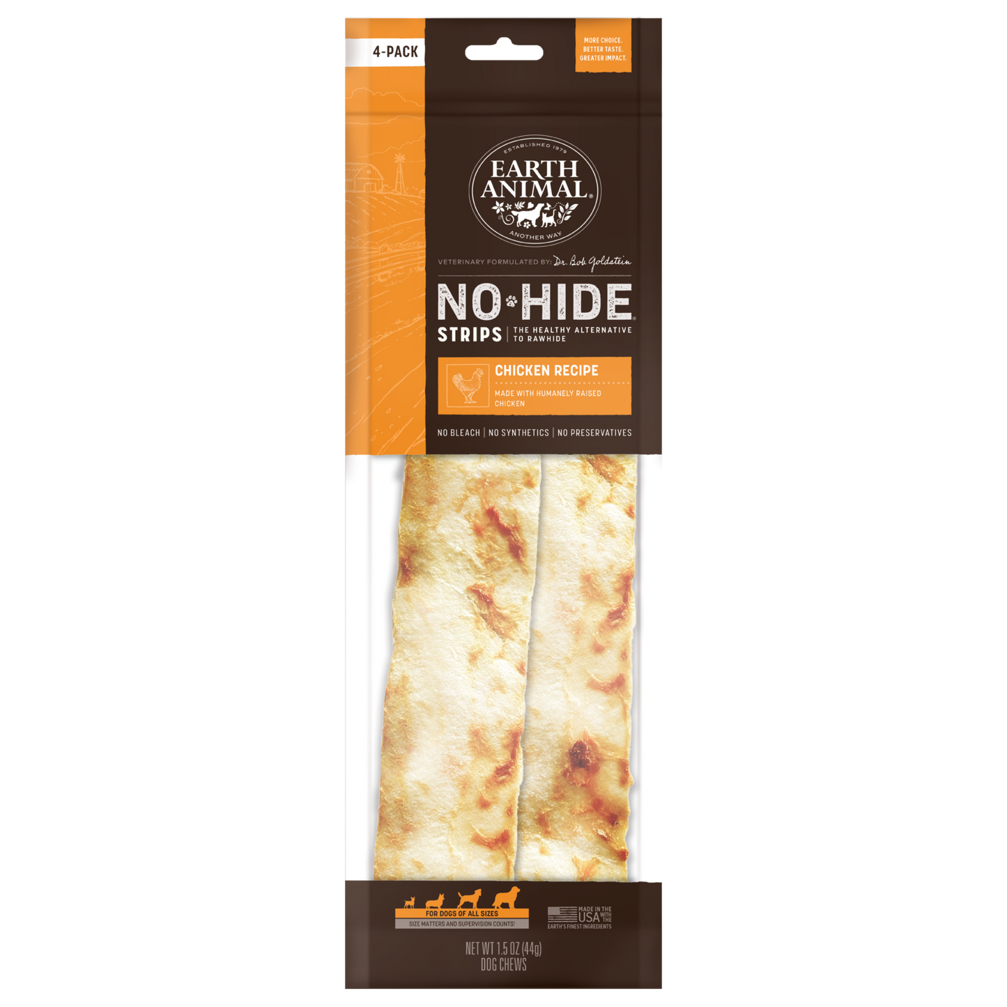 Earth Animal No Hide Chicken Strips 4 Pk