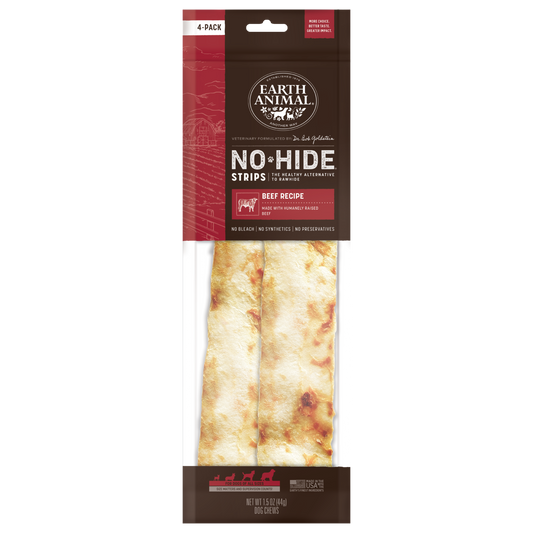 Earth Animal No Hide Beef Strips 4 Pk