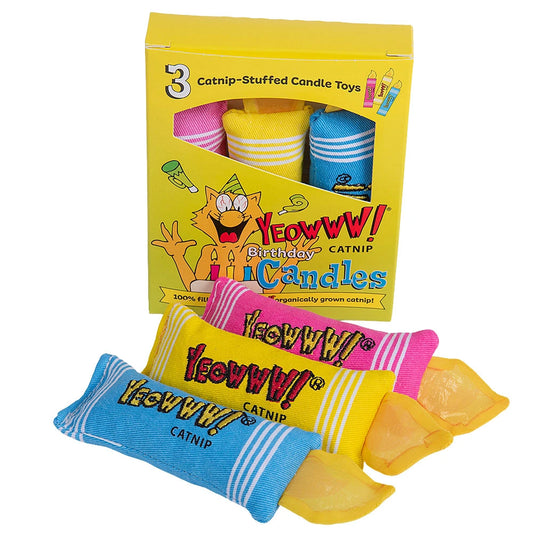Yeowww! Catnip Birthday Candles Cat Toy 3pk
