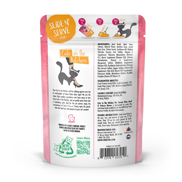 Cats in the Kitchen Slide Karate Kitty 3-oz