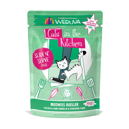 Cats in the Kitchen Slide Meowiss Bueller 3-oz