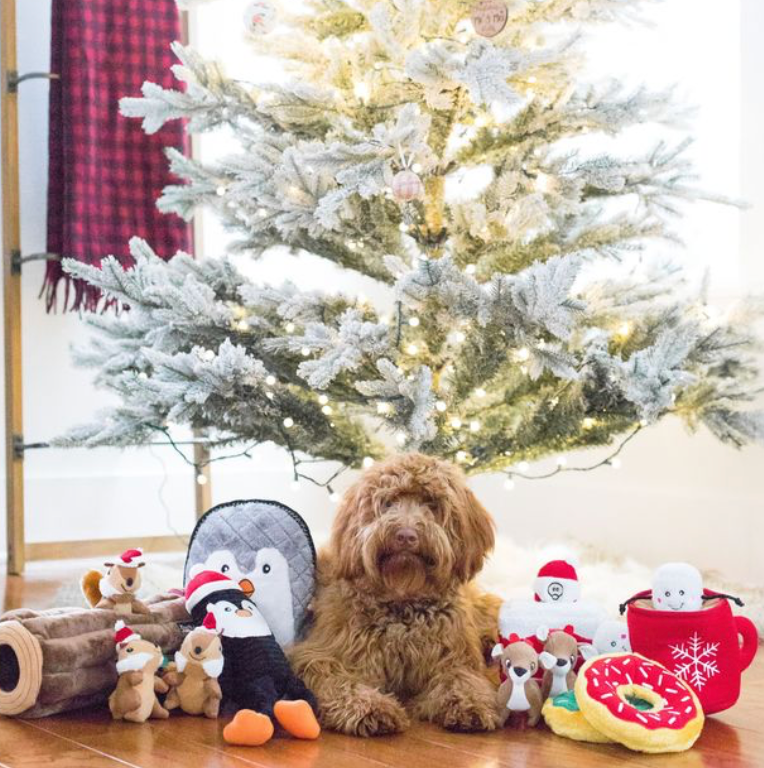 Zippy Paws Holiday Zippy Burrow Yule Log