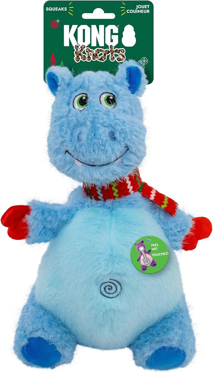 KONG Holiday Knots Belly Hippo M/L Dog Toy