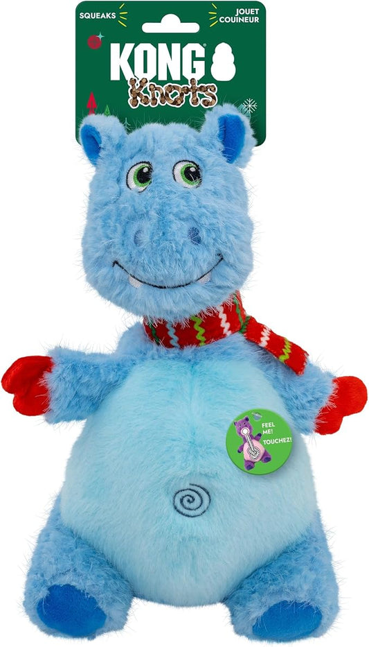 KONG Holiday Knots Belly Hippo M/L Dog Toy