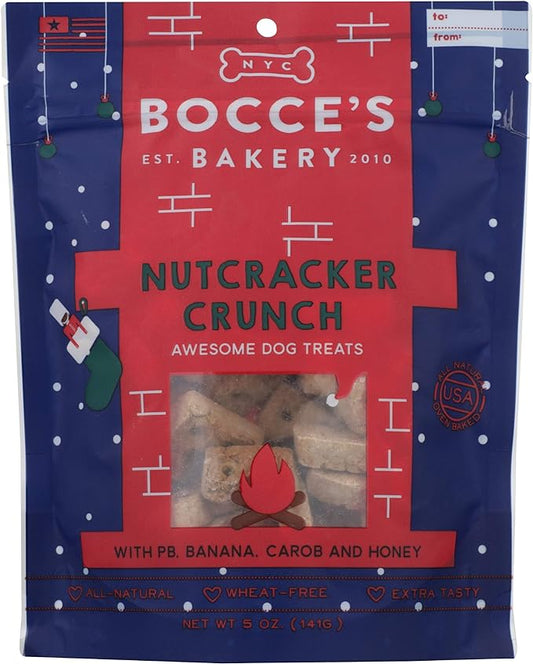 Bocce's Bakery, Dog Treats Nutcracker Crunch, 5 oz