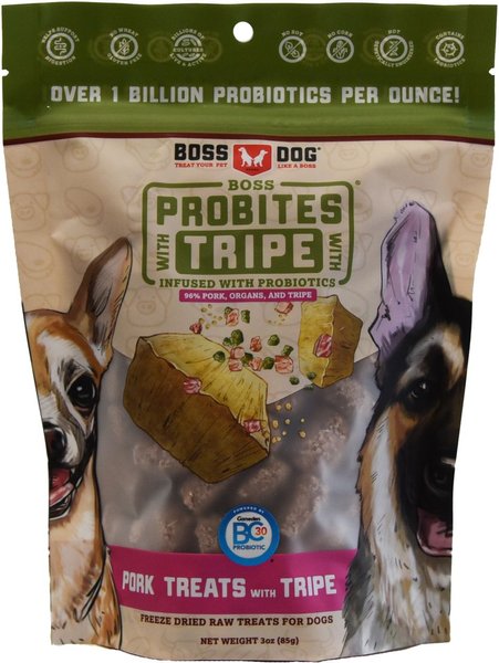 Boss Probites Treat For Dogs Pork W/ Tripe 3 Oz