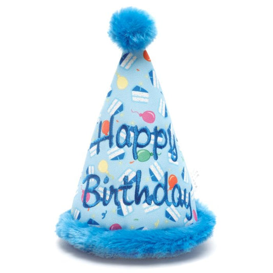 The Worthy Dog Plush Birthday Hat Blue