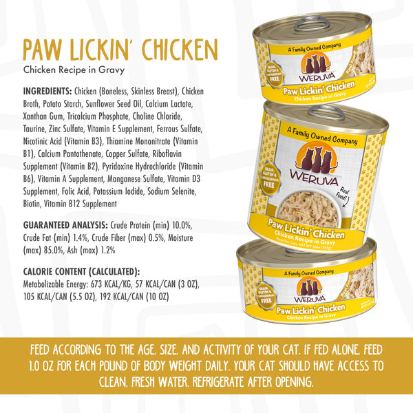 Weruva Paw Lickin Chicken Canned Cat Food 5.5-oz