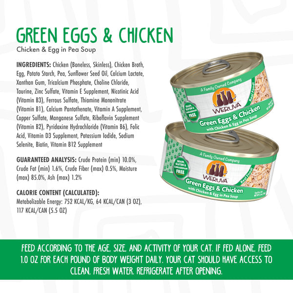 Weruva Green Eggs & Chicken Canned Cat Food 5.5-oz