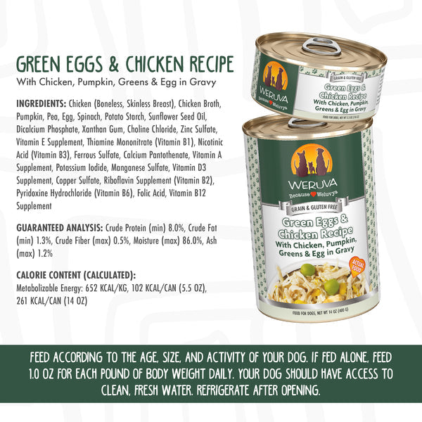 Weruva Green Eggs & Chicken Canned Dog Food 14-oz