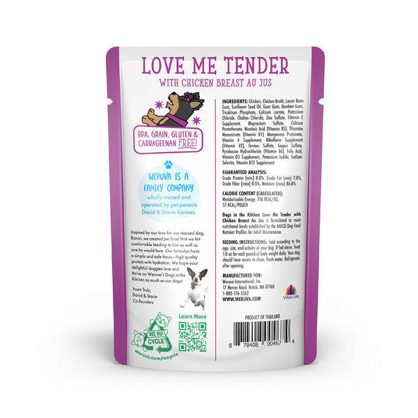 Dogs in the Kitchen Love Me Tender Pouch Dog Food 2.8-oz