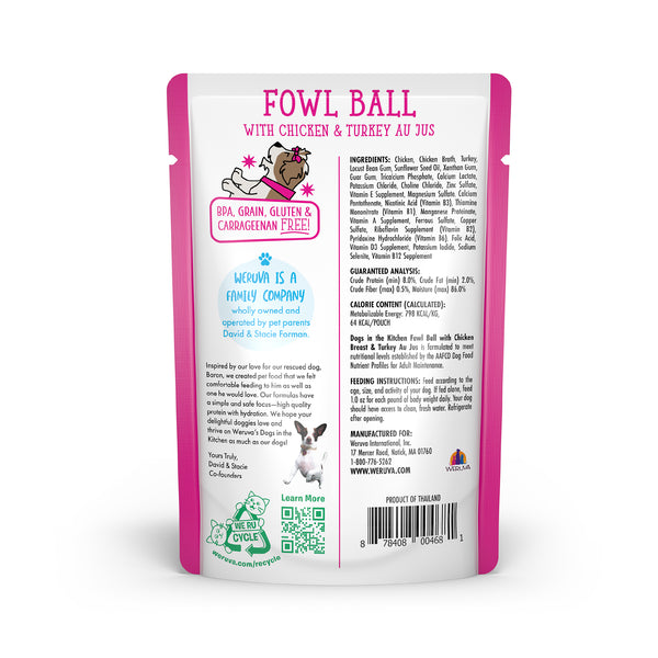 Dogs in the Kitchen Fowl Ball Pouch 2.8-oz