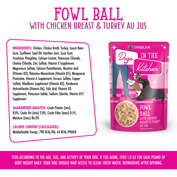 Dogs in the Kitchen Fowl Ball Pouch 2.8-oz