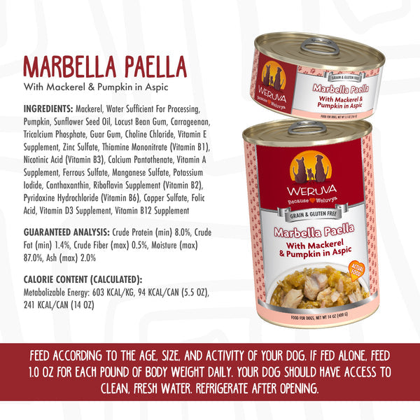 Weruva Marbella Paella Canned Dog Food 14-oz