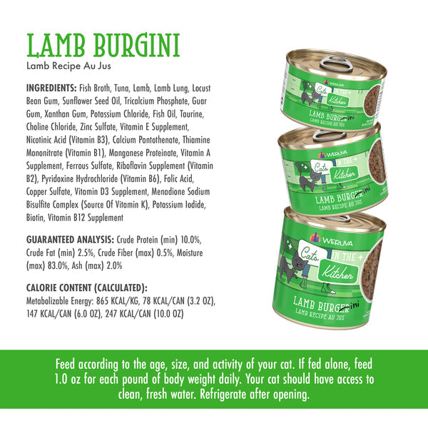 Cats in the Kitchen Lamb Burgini 10-oz