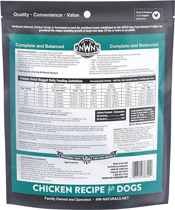 Northwest Naturals Freeze Dried Chicken Nuggets