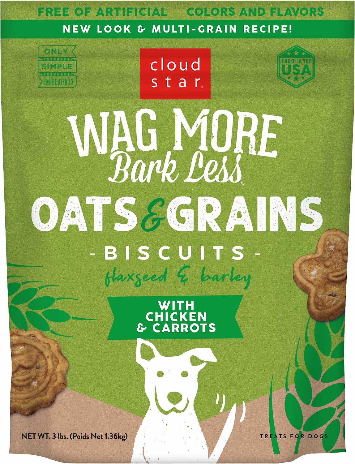 Cloud Star Wag More Bark Less Baked Chicken Biscuits 3-lb – Dog Day ...