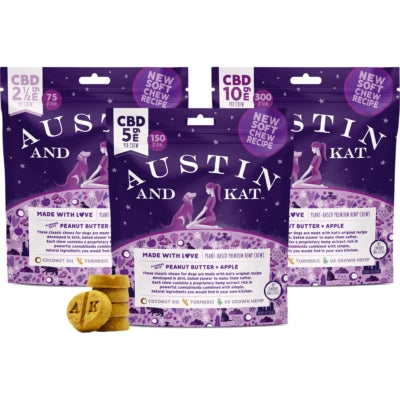 Austin & Kat CBD Travel Chews 10mg 3 pack