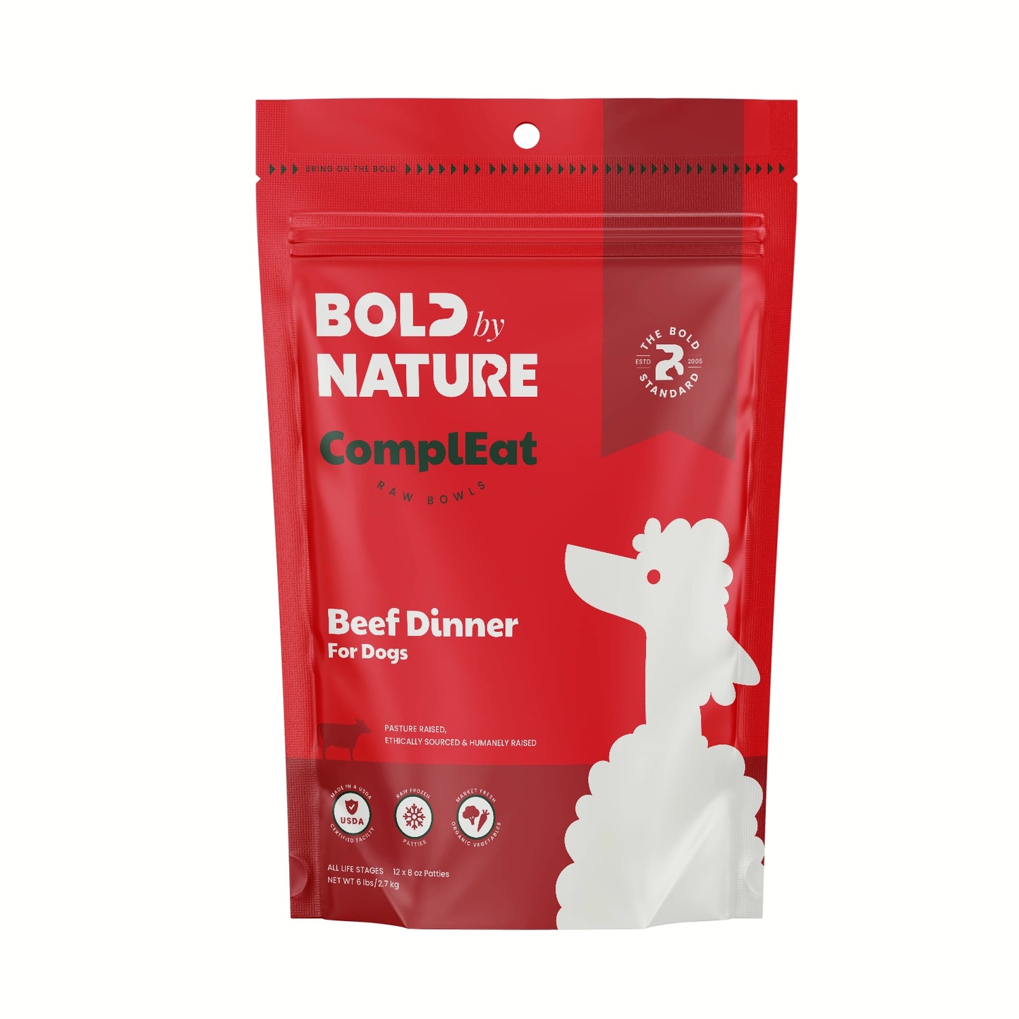 Bold By Nature ComplEat Raw Bowls Beef Dinner for Dogs