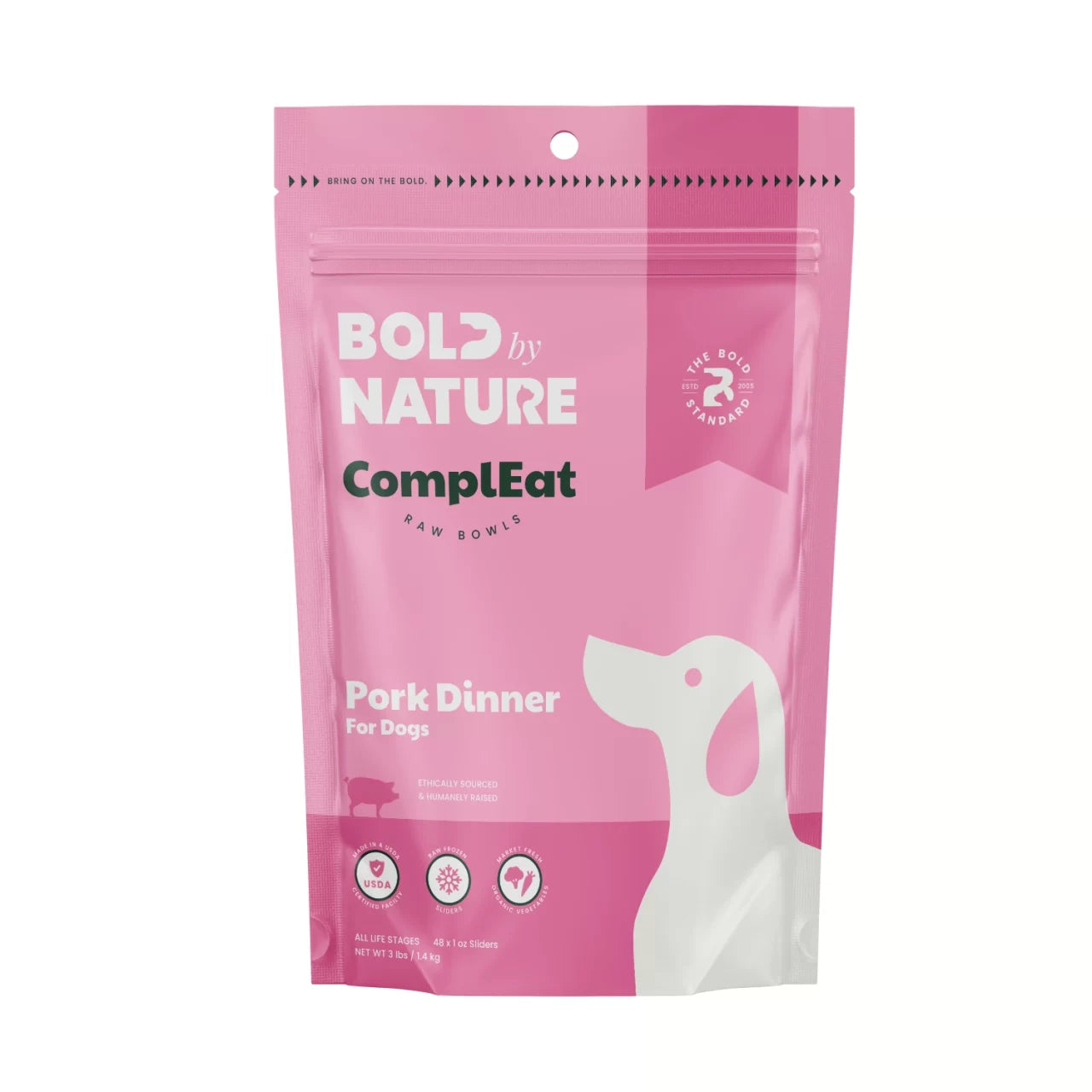 Bold By Nature ComplEat Raw Bowls Pork Dinner for Dogs