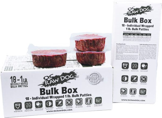 OC Raw Frozen Raw Dog Food Duck & Produce Bulk 18lb