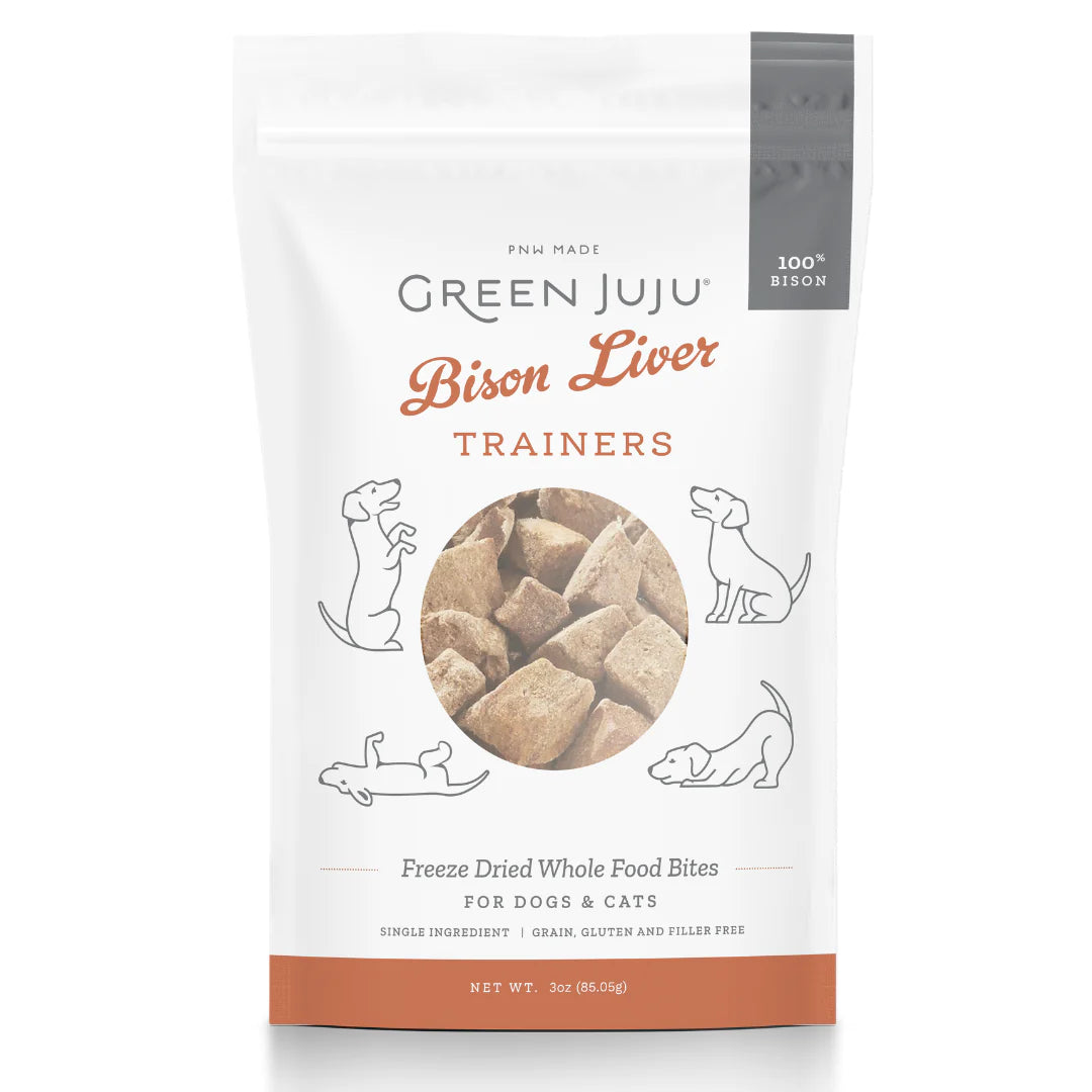 Green JuJu Freeze Dried Bison Liver Trainers 3-oz