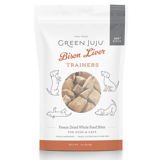 Green JuJu Freeze Dried Bison Liver Trainers 3-oz