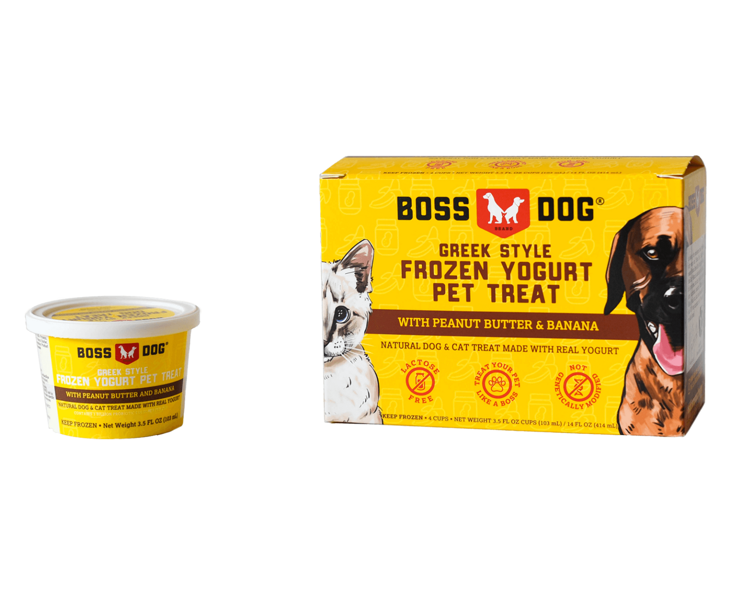 BossDog Frozen Yogurt Singles PB Banana 3.5oz