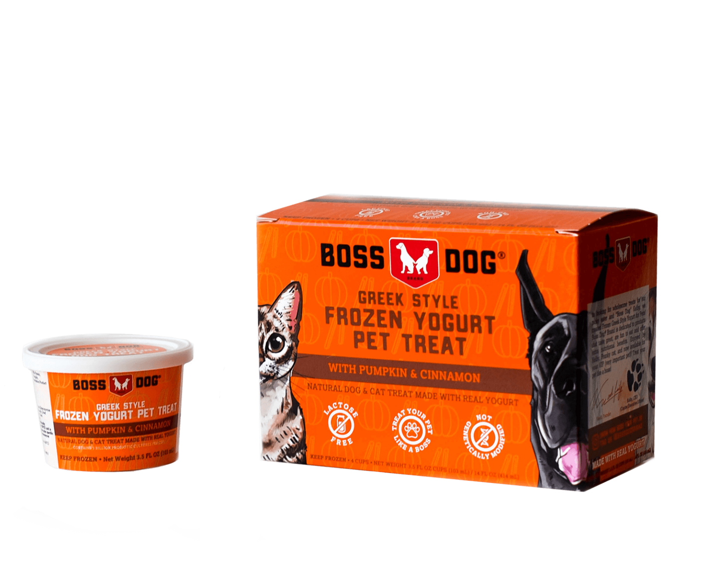 BossDog Frozen Yogurt Pumpkin Cinnamon 4pk