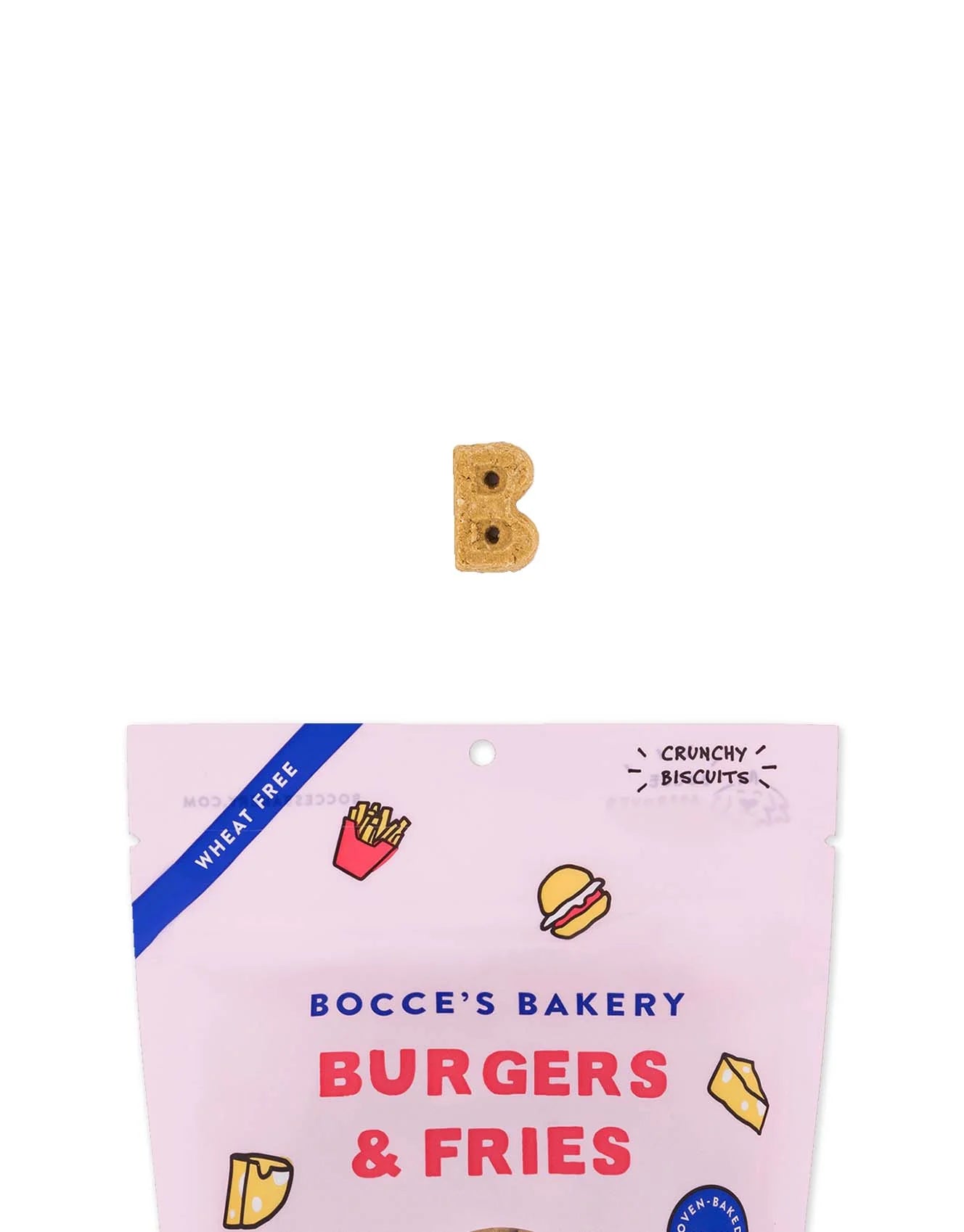 Bocce's Bakery Burgers and Fries with Sweet Potato, Beef and Cheese Flavor Dog Treats - 5oz