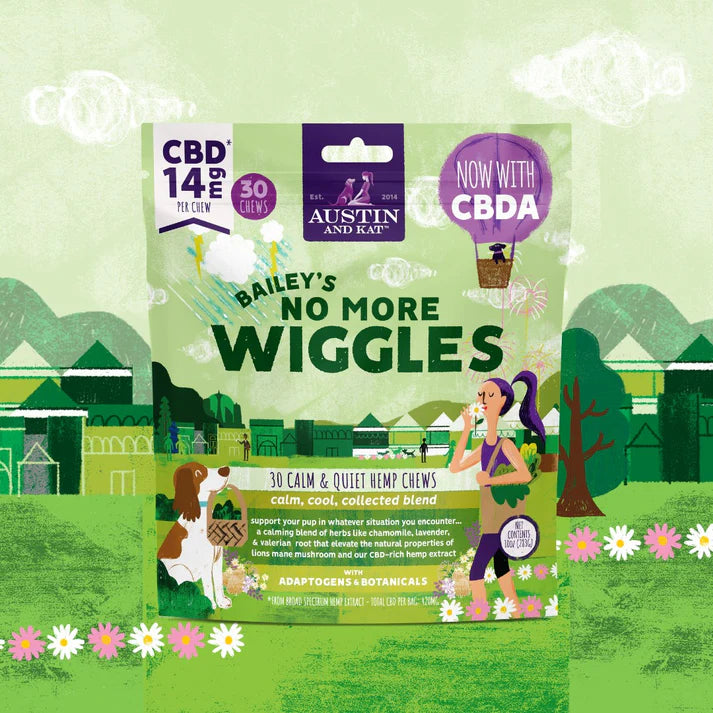 Austin & Kat No More Wiggles Travel 14mg CBD Chews